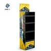 Promotion Stackable Free Standing Die Cut Grocery Store Corrugated Cardboard Floor Display Stand Racks Organizer for Game Toy CD