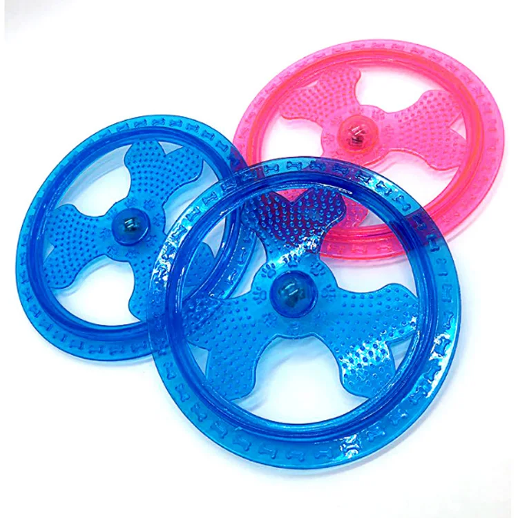 

Wholesale TPR Soft Flying Disc Dog Sport Toy dog Light Up Flying Disc Toy
