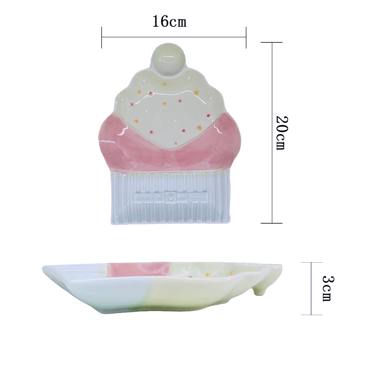 

Nordic INS 8 inch Creative CupCake Theme Porcelain Plate Ceramic plates Dinner Plates