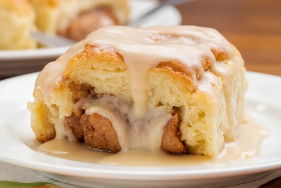 cinnamon rolls with heavy cream and brown sugar