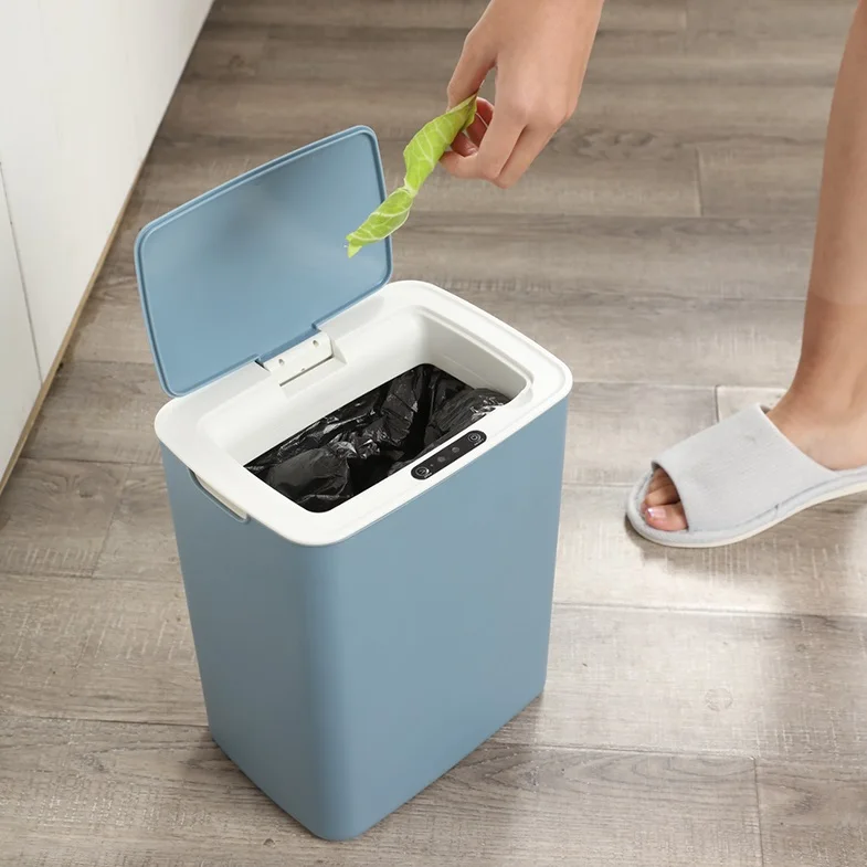 

EBEZ Auto Open Lid Intelligent Electric Automatic Trash Can Smart Sensor Trash Bin Auto Close Trash Can with Sensor