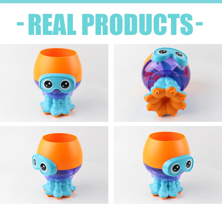 Huada 2019 Rotating Cartoon Jellyfish Model Baby Bathroom Shower Toy