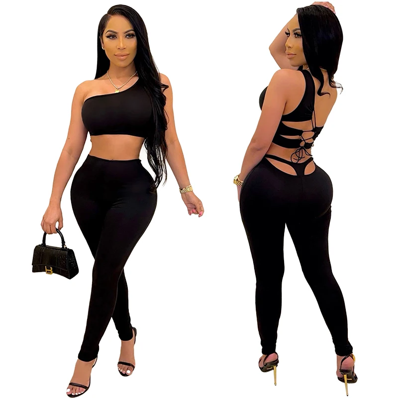 

2021 summer plus size boutique clothing sexy 2 piece set for women