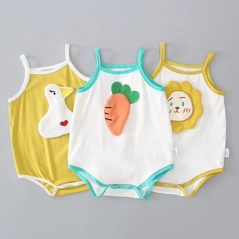 

Summer new boy baby cartoon one-piece suit Baby girl's romper cotton romper