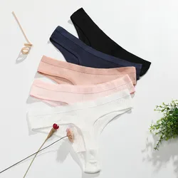 5 Colors High Quality Cotton Soft G String Bikini Thong Ladies Sexy Panties