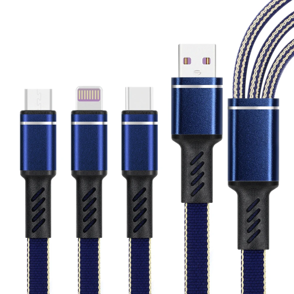 

lightning cable micro usb charging cord type-c nylon braided charging cable 4 ft cable quick charger 2.4A