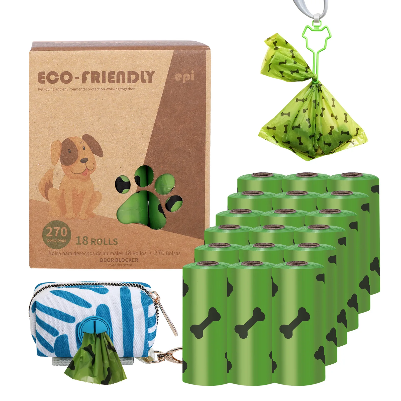 

EPI Degradable Poop Bag Dog Goes Out to Pick up Poop Bag Dispenser Box Pet Supplies Custom Biodegradable Dog Poop Bags Thickened