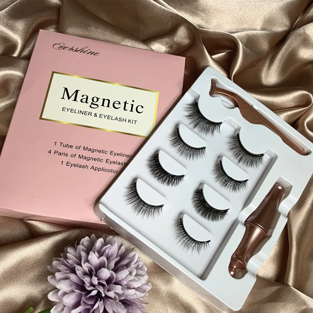 

Mangee Magnetic Eyelashes Vegan Magnetic Lashes Magnetic Eyelashes With Magnetic Eyeliner, Custom color