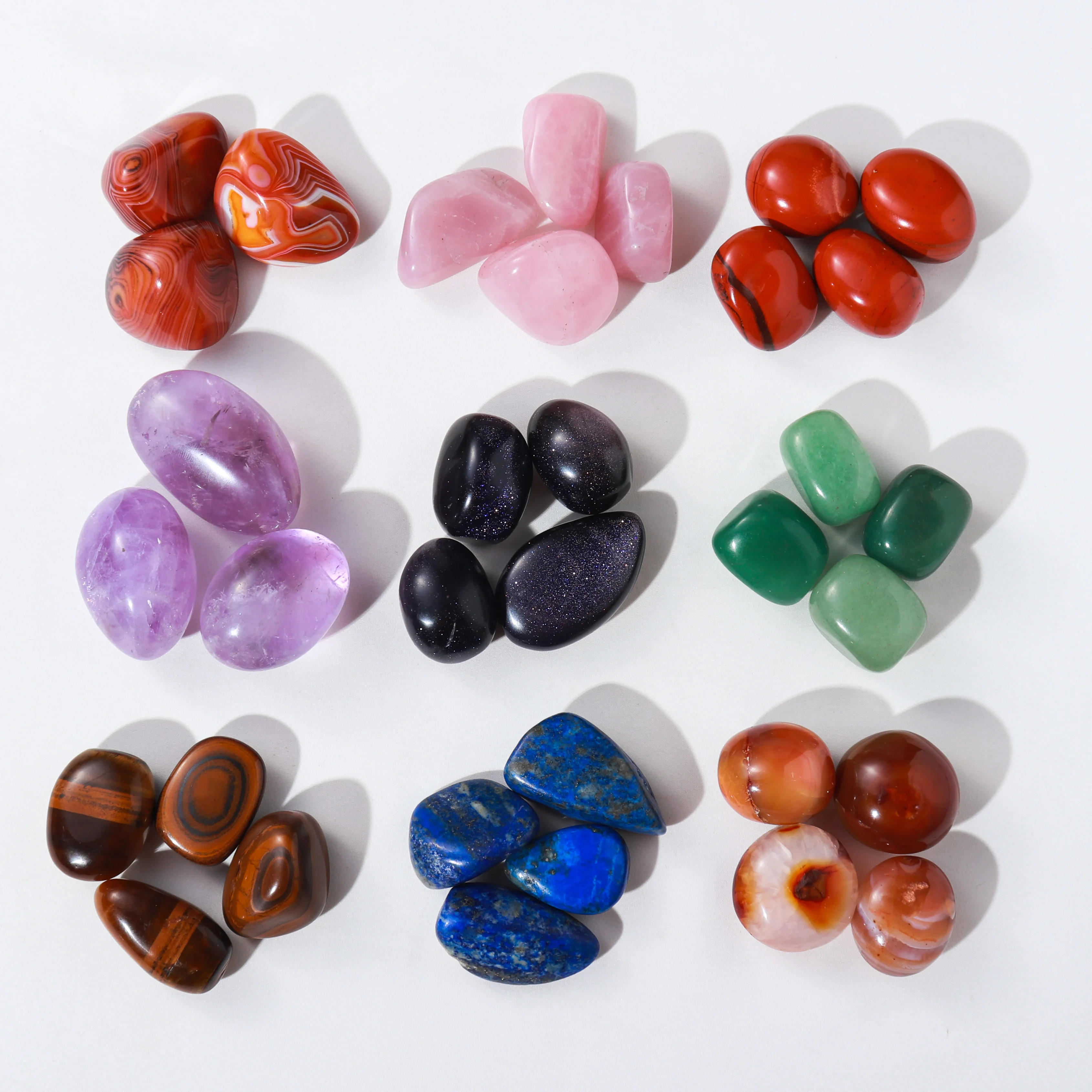 

natural stone amethyst tumbled crystals healing stones wholesale bulk rose quartz crystal tumble stones