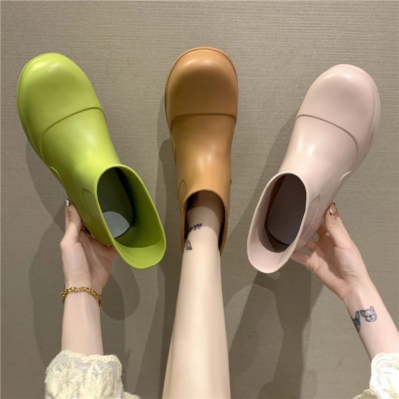 

New arrival short Boots Chelsea eva waterproof ankle high women Rain Boots, Picture