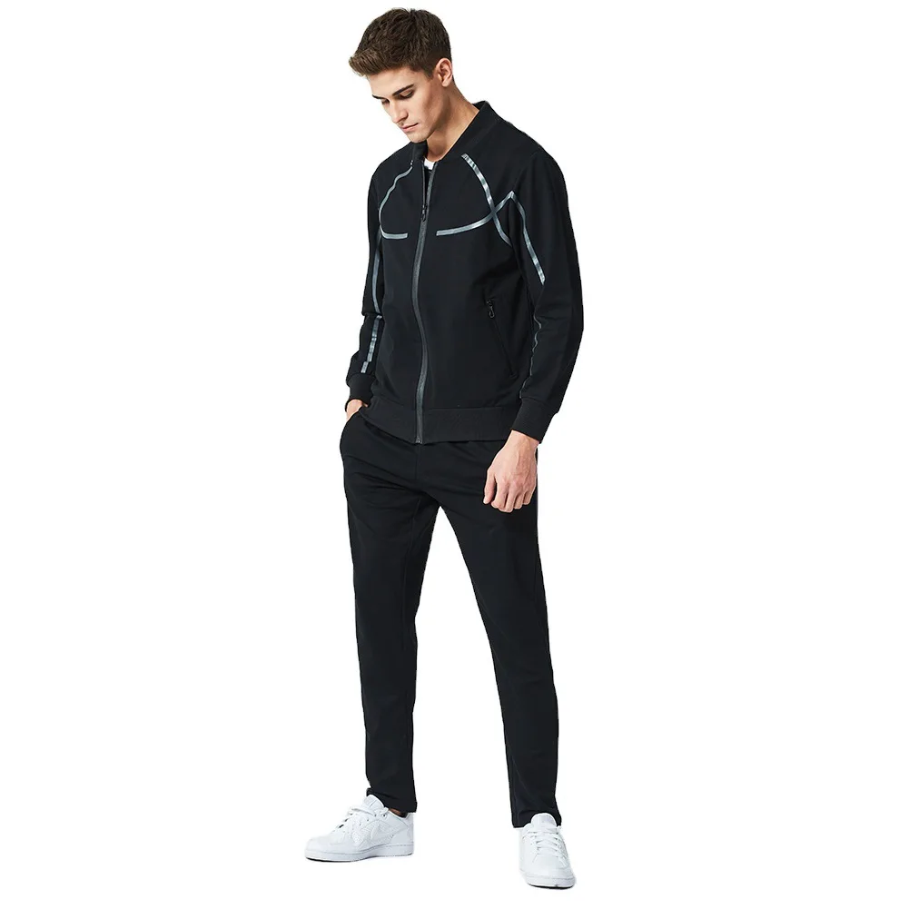 

Autumn winter mens casual suit plus size baseball uniform outdoor fitness 2 piece sports wear set tracksuits for men jogging