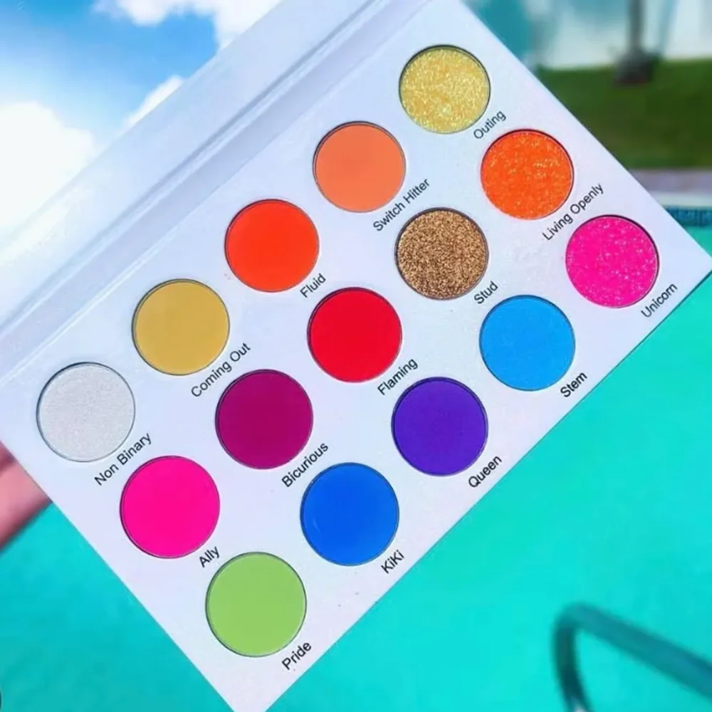 

15 Colors Private Label Vegan Eyeshadow Palette Custom Personalized
