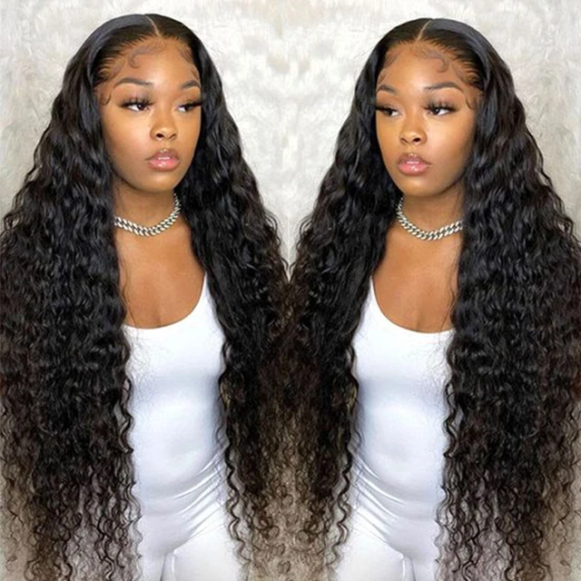 

Lemoda Virgin Brazilian Human Hair Wigs Pre Plucked With Baby Hair Water Wave 13x6 13x4 HD Transparent Human Hair Lace Front Wig