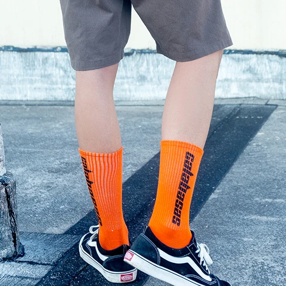 

Wholesale Hip-Hop Style Letter Print Sox Cotton Fashion Statement Socks