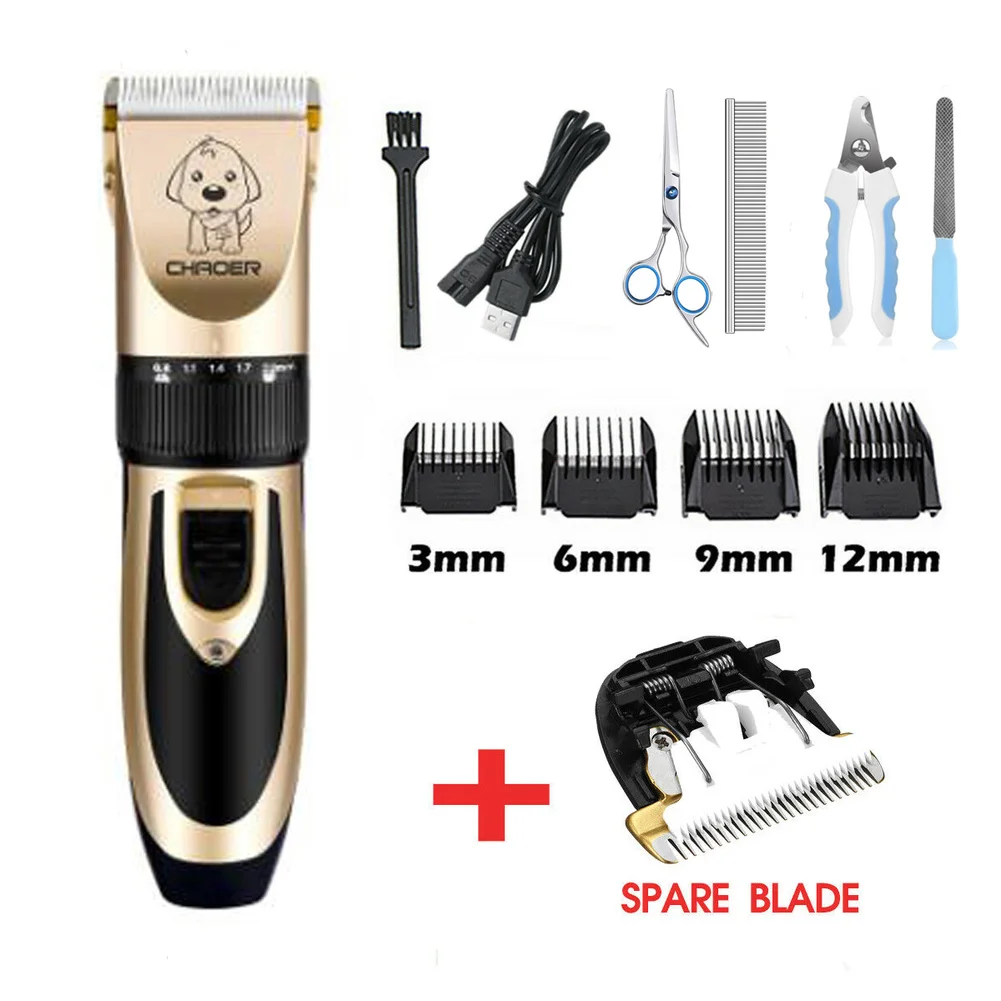 

Pet Dog Hair Trimmer Electrical Cat Hair Cut Remover Cutter Grooming Tool Rechargeable Low-noise Pets Animal Haircut Machine