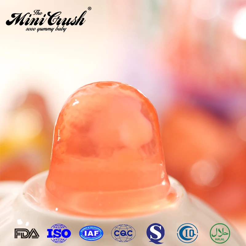 
Chinese candy dessert type fruit jelly with fruits drink 