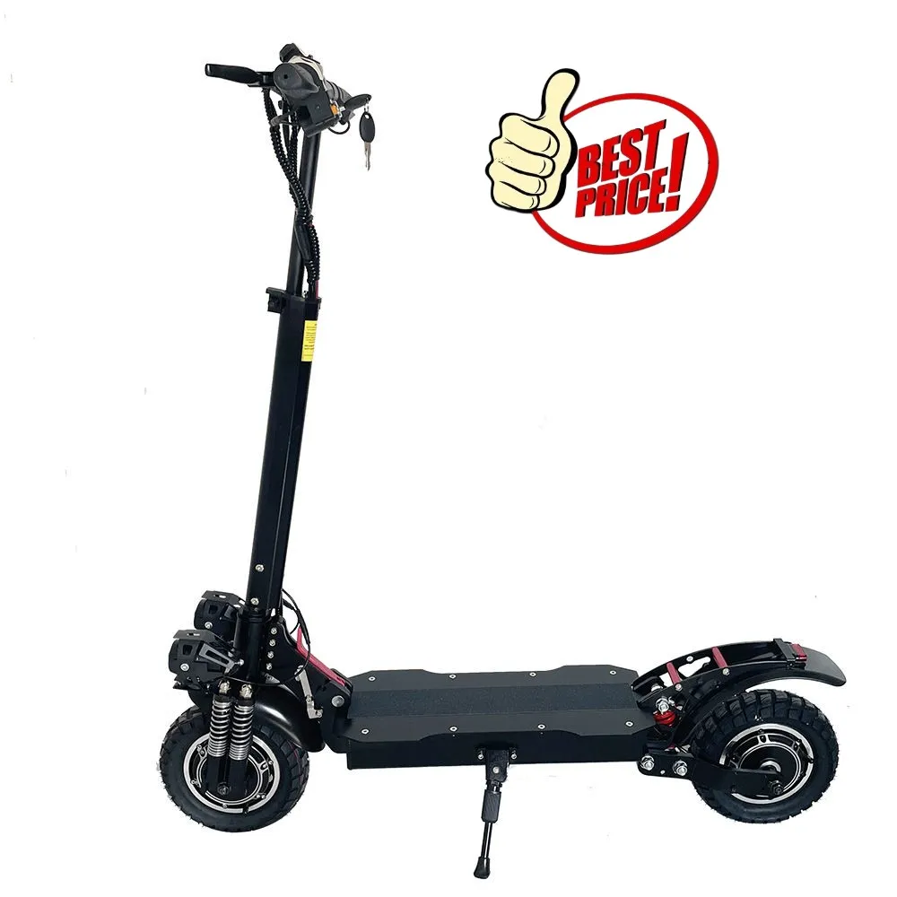 

EU Warehouse dual motor 2400W Electric Scooter Foldable 10 Inch fat Tire 48V 50km/h Two wheels scooter