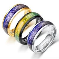 

V&R jewelry Fashion large stock Changing Color Mood Rings Feeling Emotion temperature magnetic ring