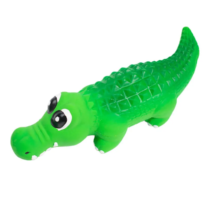 

Promotional Cheap Good Quality Interactive Latex Crocodile Pet Chewing Toys Latex Dog Squeaky Toy