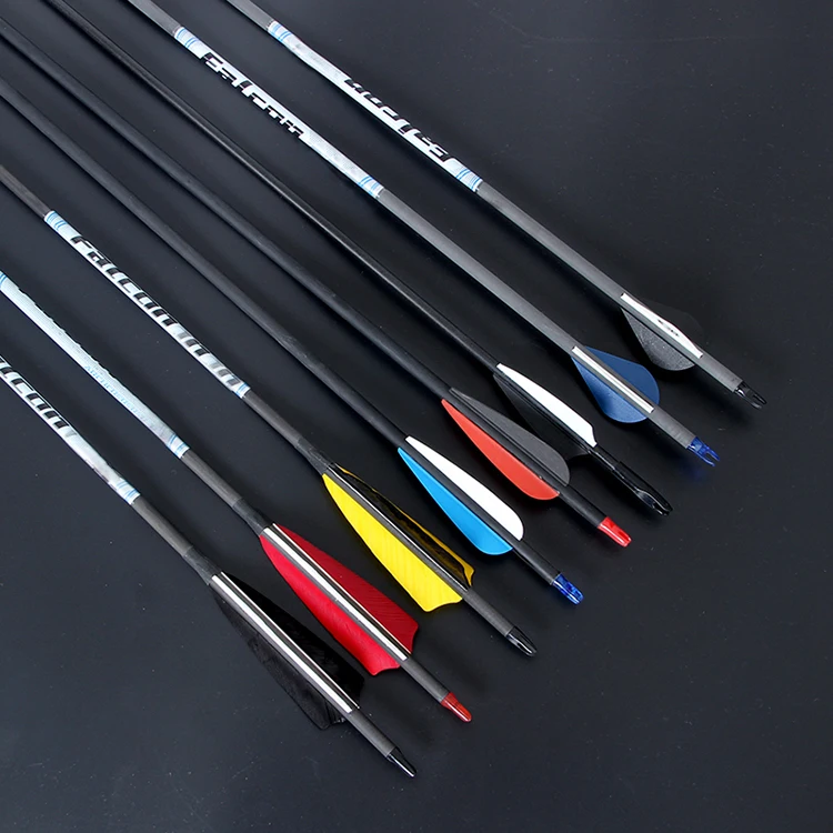 

Factory Outlet 500 Spine Arrow Bulk 7.8mm Mixed Carbon Fiber Arrow Archery Carbon Arrow for Hunting