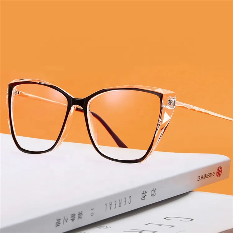 

Latest trendy anti blue ray computer eyewear transparent frame tr90 plain spectacles blue light blocking glasses frame adult, Mix color or custom colors