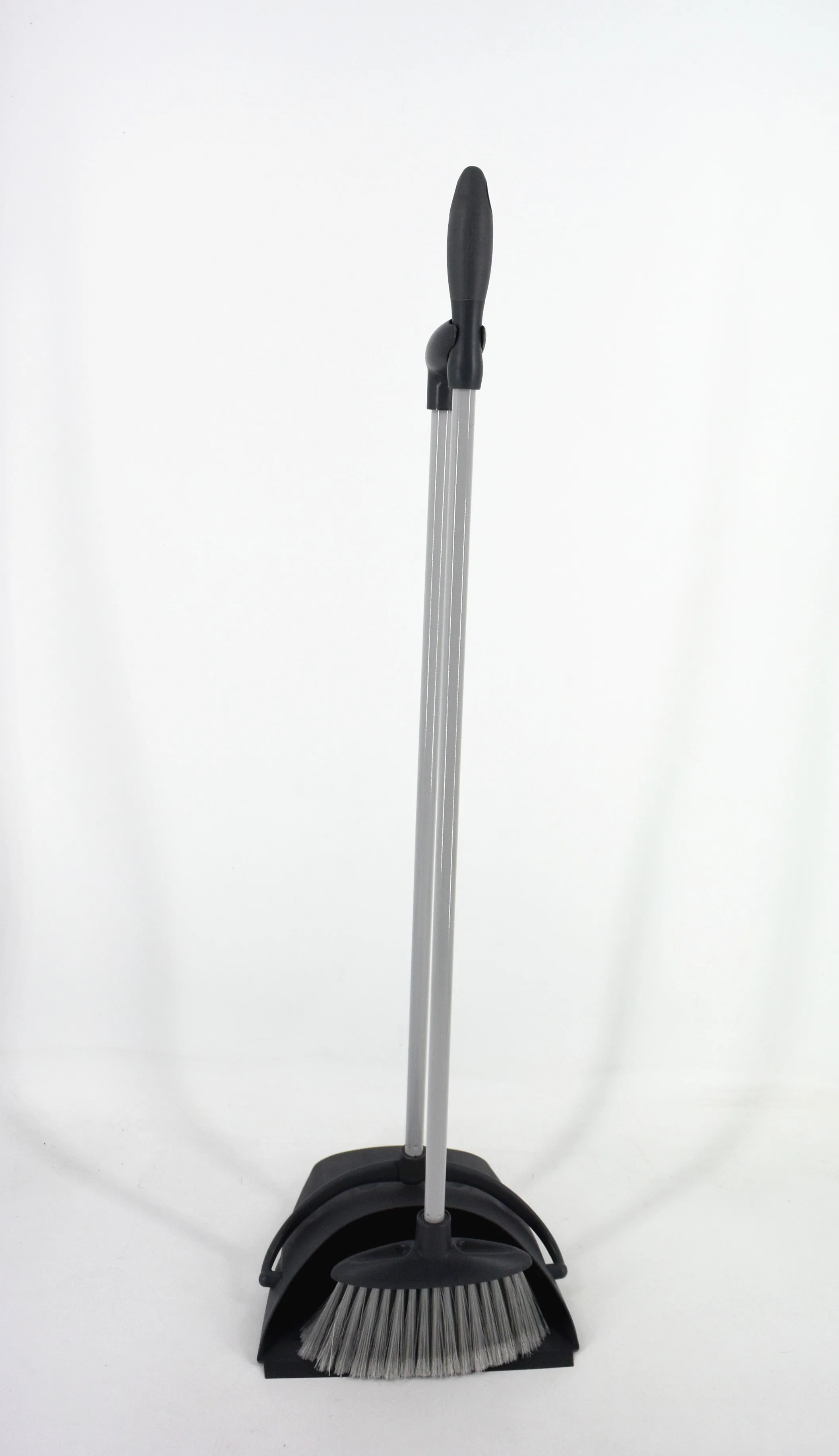 
superior plastic metal long handle folding broom and dustpan set 
