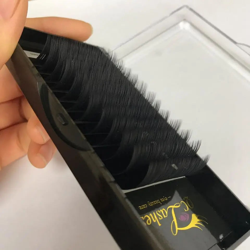 

Silk Mink volume Eyelash Extensions 25mm Individual Professional mixed lash trays Private label lashextensions las supplies, Black