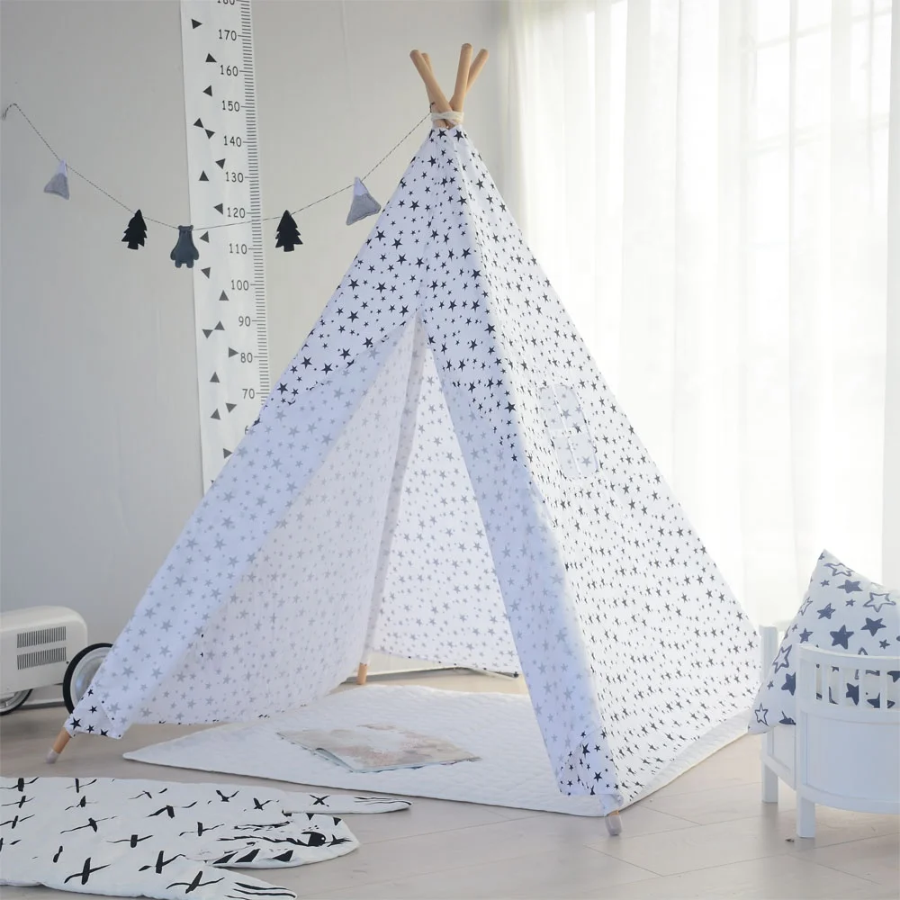 

Love Tree China High Quality Factory Wholesale 2021 New Cotton Canvas Indoor Play Games kids Tent teepee tent kids, Multi