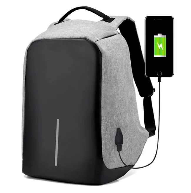 

Factory Supply Large Capacity USB Charger Student School Bag waterproof custom laptop backpack