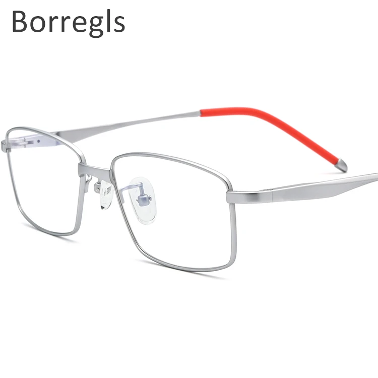 

Borregls Titanium Glasses Frame Men Square Myopia Prescription Eyeglasses 2020 New Full Optical Korean Eyewear 10086