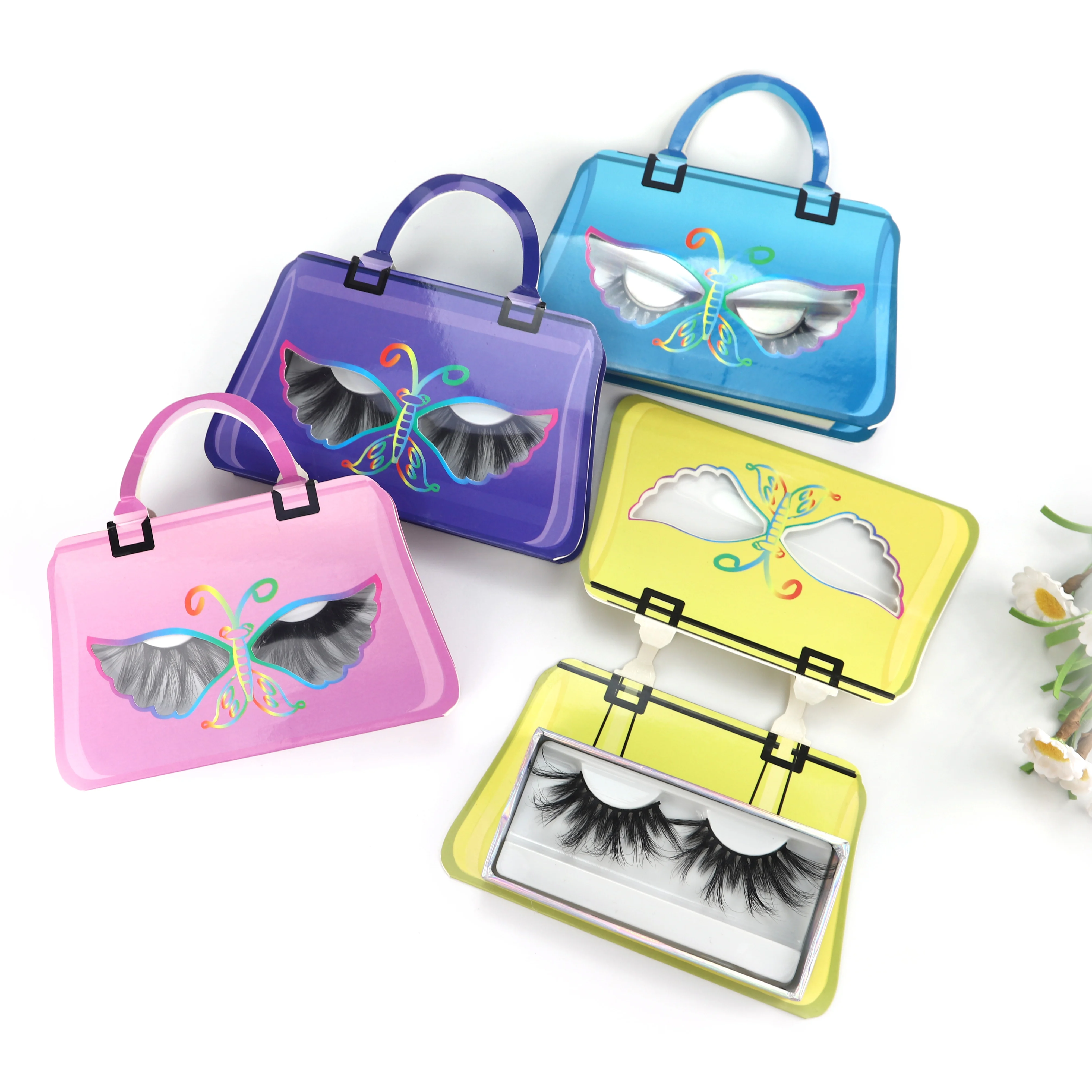 

3D mink lash 22mm 23mm 25mm handmade real mink lashes packaging box