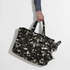 Custom durable nylon canvas camo print animal pet handbag cat dog travel carrier tote bag
