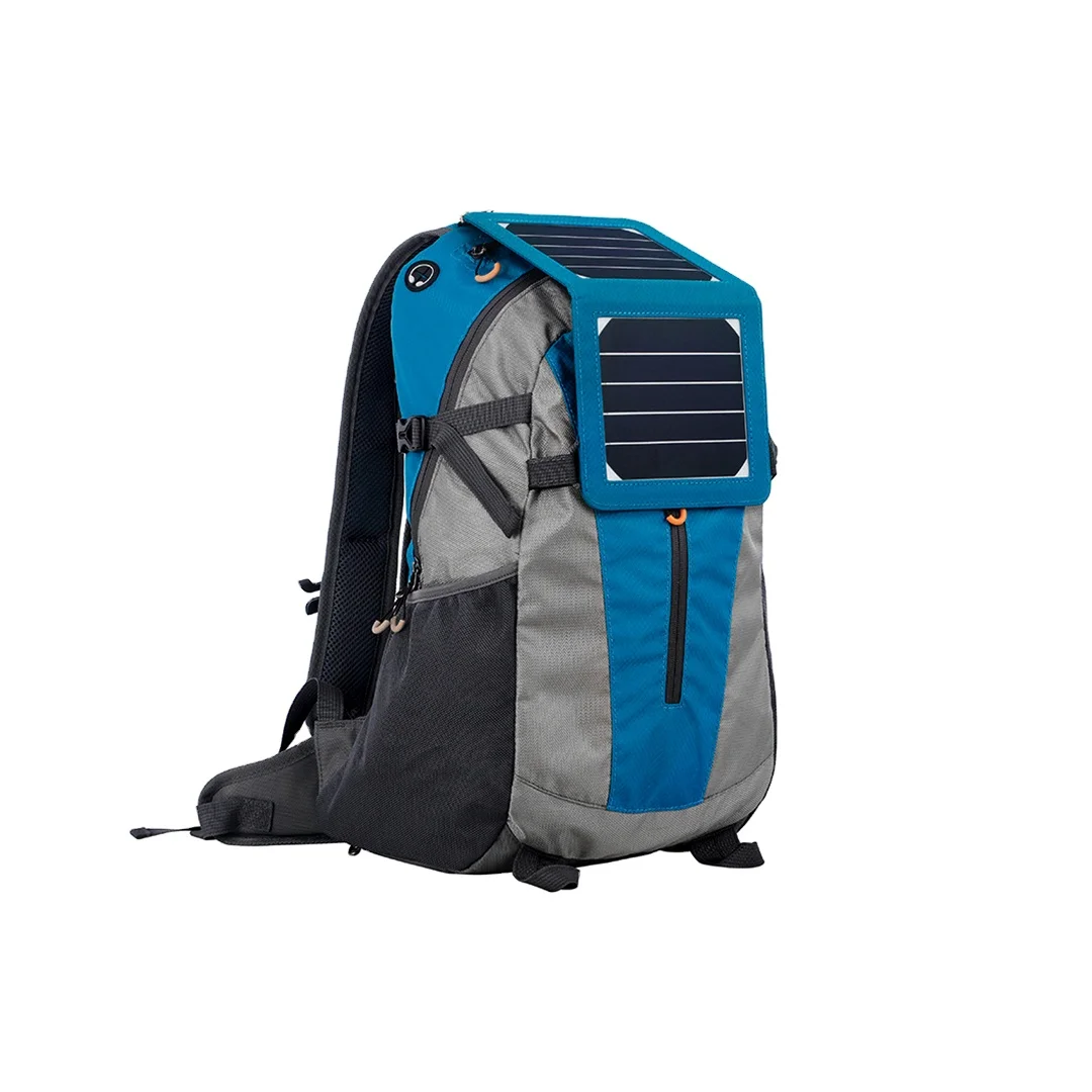 

Mens Waterproof Hiking Solar Battery Backpack With A 2000mah Power Bank