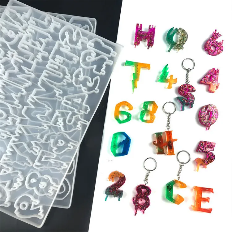 

Y2908 Diy jewelry Pendant molds halloween Artistry Moulds Letter Mold silicone backwards Alphabet mold, Random