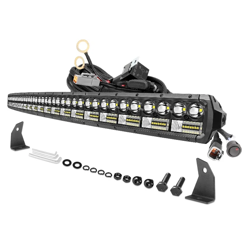 

55 Inch Combo Beam Dual Row 468W Curved Led Light Bar And Quality Wire Harness