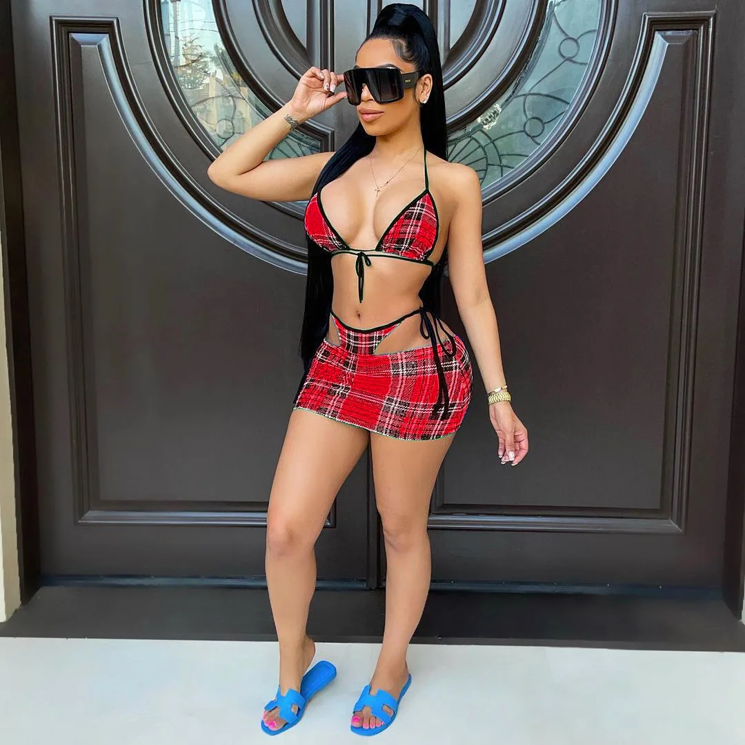 

zan784-Wholesale cheap 2021 summer bikini sexy women's three piece swimsuit high quality swimsuit