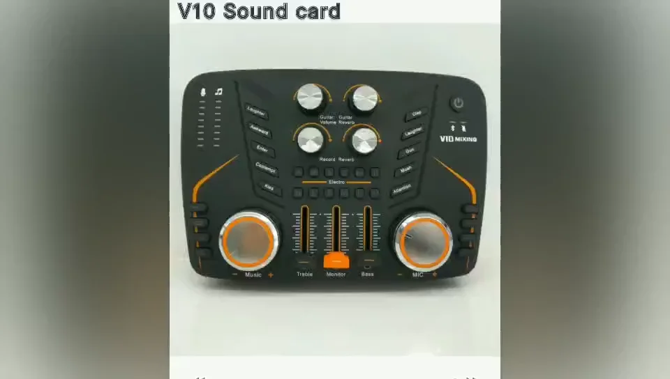 External V10 Sound Card Studio Recording For Computer Usb Buy Usb Sd