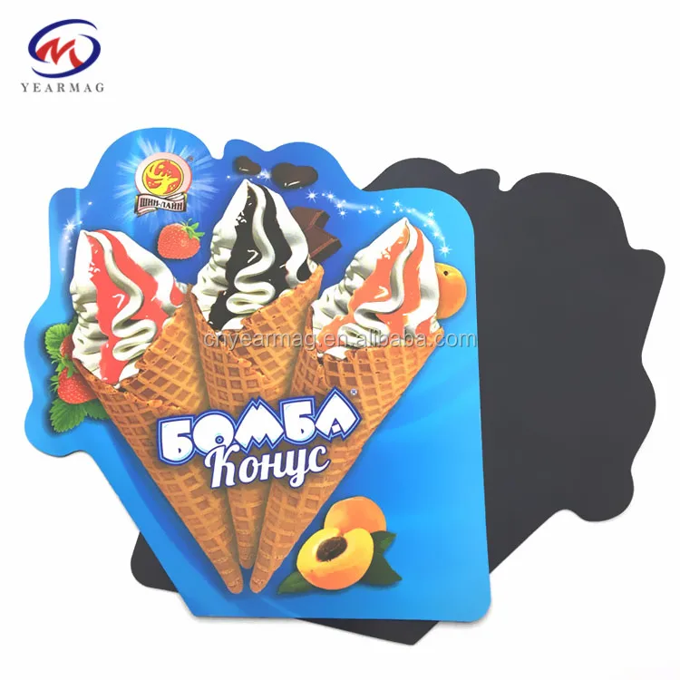 

Cheap Price Customize CMYK Printing Design Die Cut Logo Shape Flat Paper Fridge Magnet, Custom color