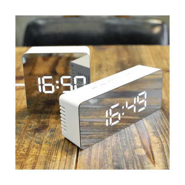 

Digital Led Mirror Calendar Desk and Table Alarm Clock