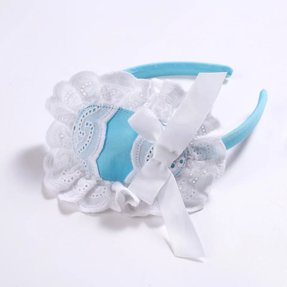 

Pettigirl White and Mint Hairbands For Girls Kids With a Bow Hair Accessories