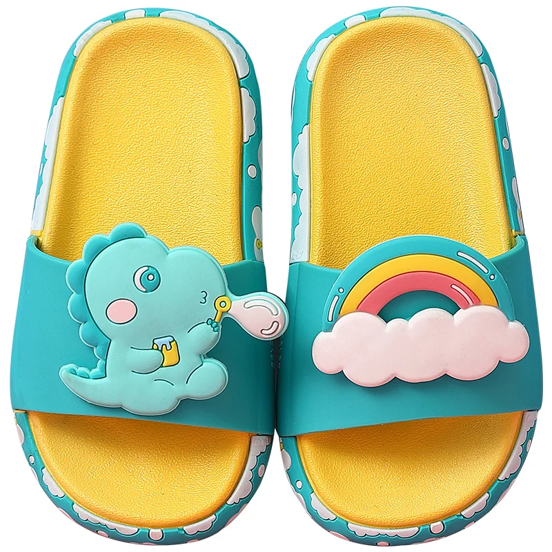 

Girl Boys Slippers Children Sandals Summer Cartoon Kids Shoes Plastic PVC Soft Breathable Anti-slip Baby Toddler Bathroom Shoes, 5 colors available