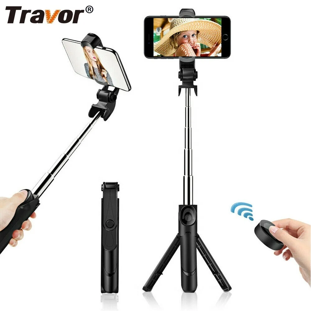 

Travor XT-09 extendable 360 rotation self-timer telescopic monopod multifunctional wireless remote control selfie stick tripod