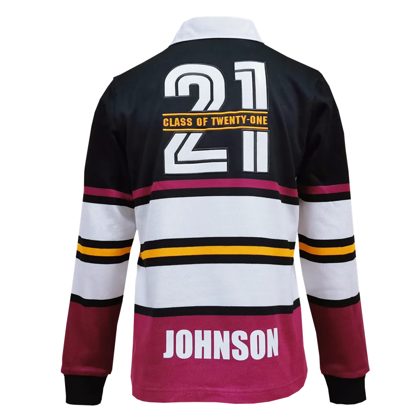 Year 2021 Stripe Knitted Rugby Jersey Back
