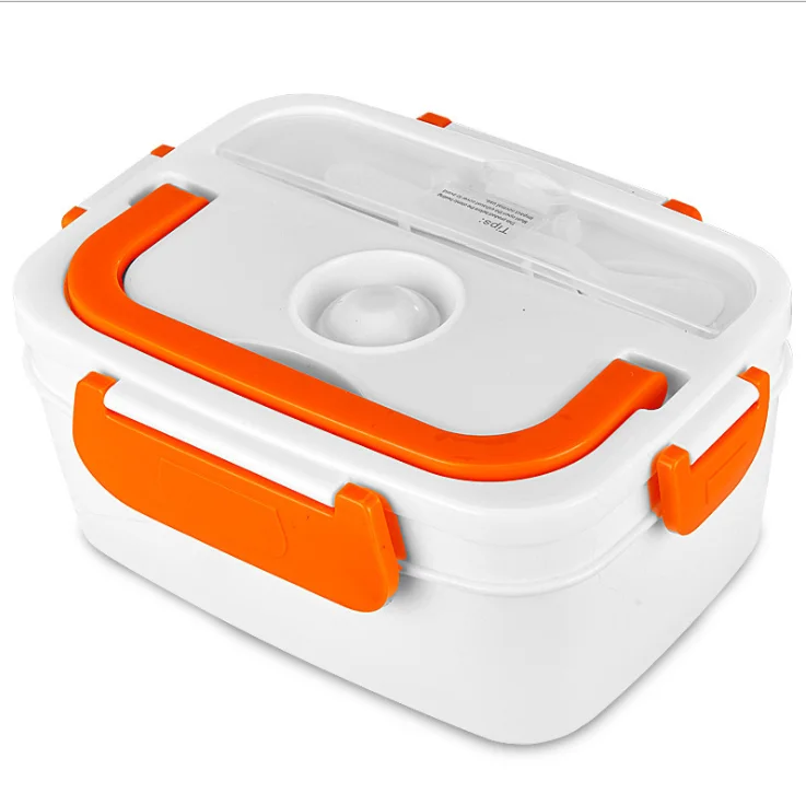 

2020 Home car use Portable Removable Stainless Steel tiffin Electric Lunch Box Food Warmer heater rice cooker with spoon, Customized color acceptable