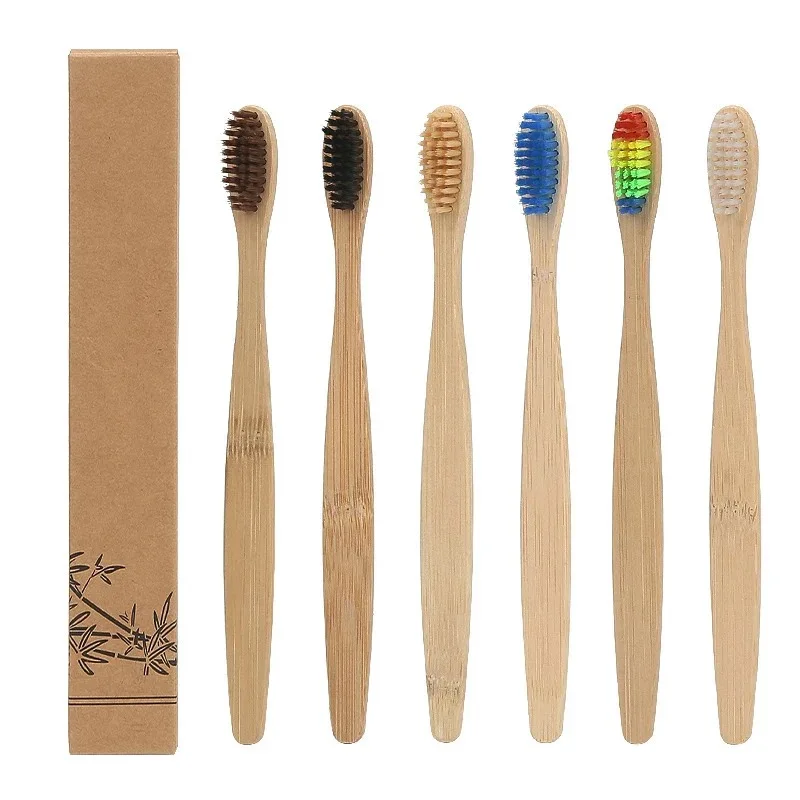 

Nature 100% Biodegradable Mao Bamboo Private Label Small Head Bamboo Charcoal Toothbrush, Multi color