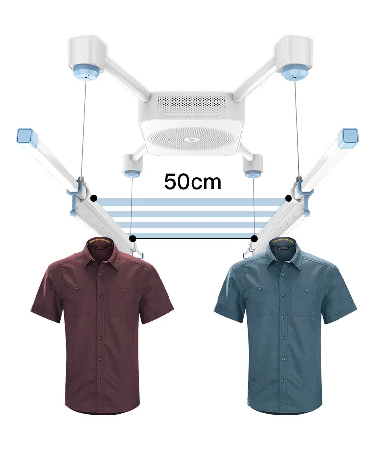 

Created Style Automatic Cloth Drying Rack balcony intelligent Rack Adjustable Clothes Hanger