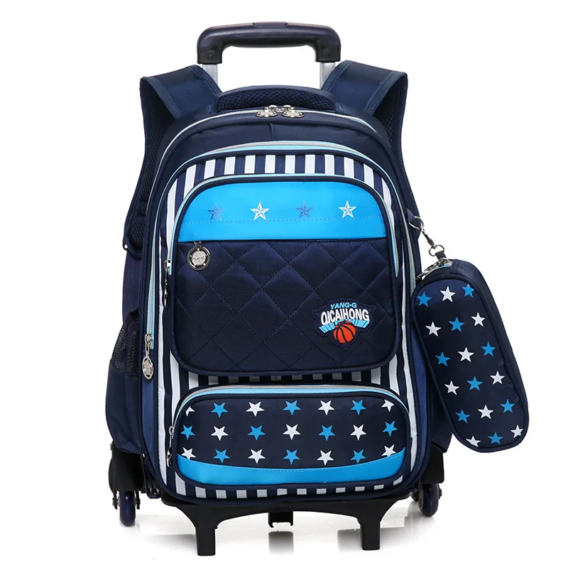 

Twinkle factory price Waterproof Girls Trolley School bag Set with Pencil Case Lunch bag