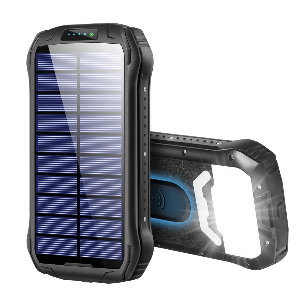 

Best power bank Amazon hot sale Solar energy 26800mAh wireless solar power charger