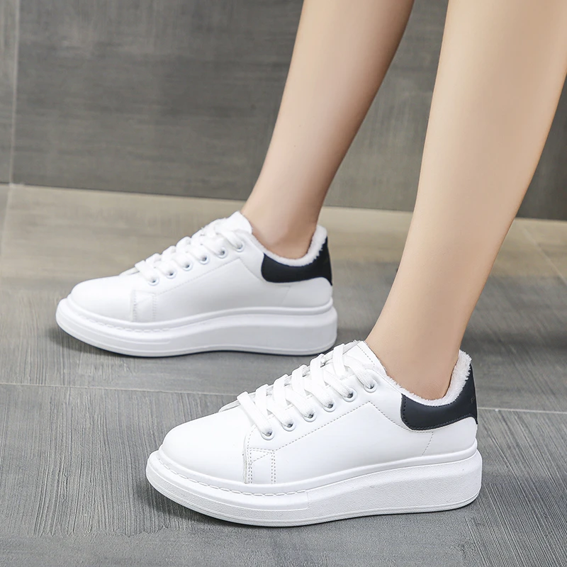 

Women Sequins Causal Shoes New Designer Wedges White Sneakers Platform Tenis Feminino Trainers Mcqueens Female Walking, Picture