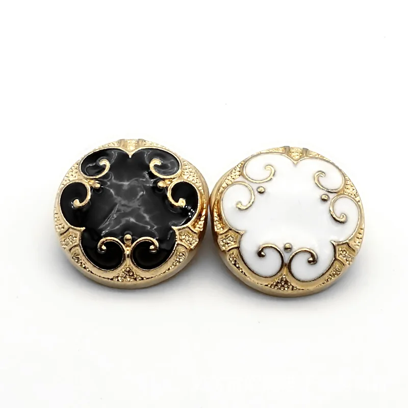 

COOMAMUU Vintage Round Buttons Alloy Shank Decoration Button for Sewing Garment, Colorful